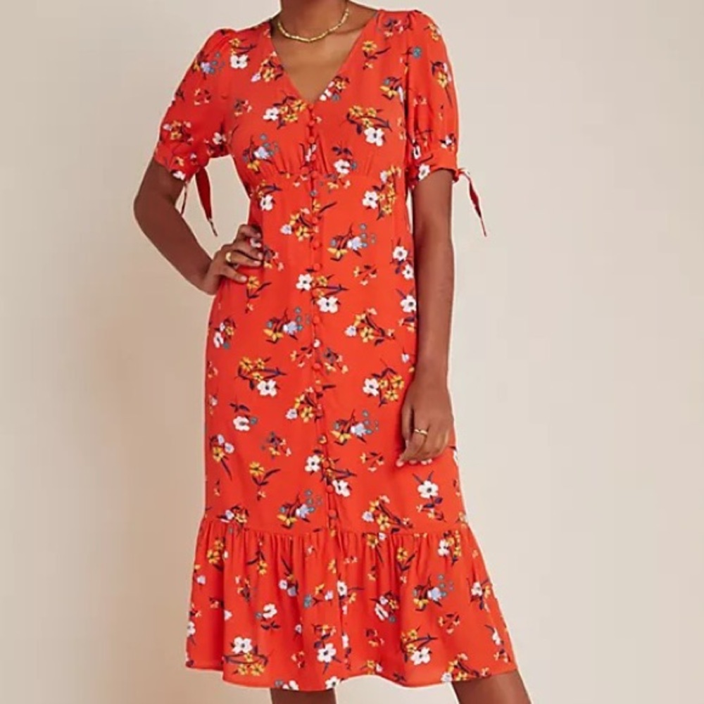 NWT Maeve Anthropologie Eudora Midi Dress
